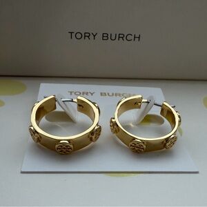 Tory Burch Small Icon Hoop Earrings